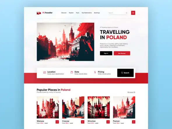 Travel agency website